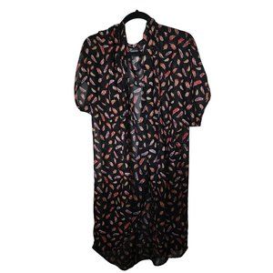 LIVE 4 TRUTH XL FEATHER KIMONO BLACK PINK LIGHTWEIGHT